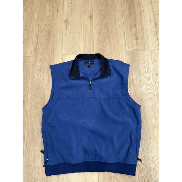 Arnold palmer Other - Arnold Palmer Men's Blue Size XL Suede Golf Vest 1/4 Zip Sweater Shirt